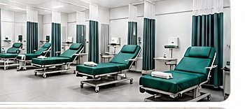 Day care treatment beds at Dr. Garg's Healthcare